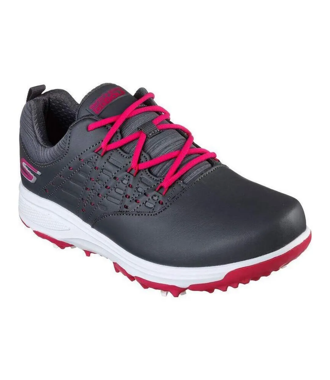 Womens/ladies go golf pro v.2 shoes charcoal/pink Skechers